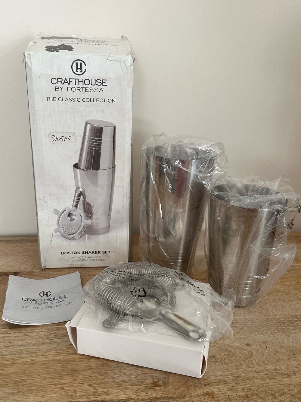 Crafthouse by Fortessa Professional Boston Shaker/Strainer Set